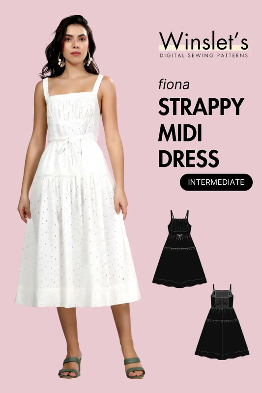 Strappy Midi Dress Sewing Pattern 'Fiona'