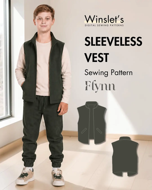 Kid's Sleeveless Vest Sewing Pattern 'Flynn'