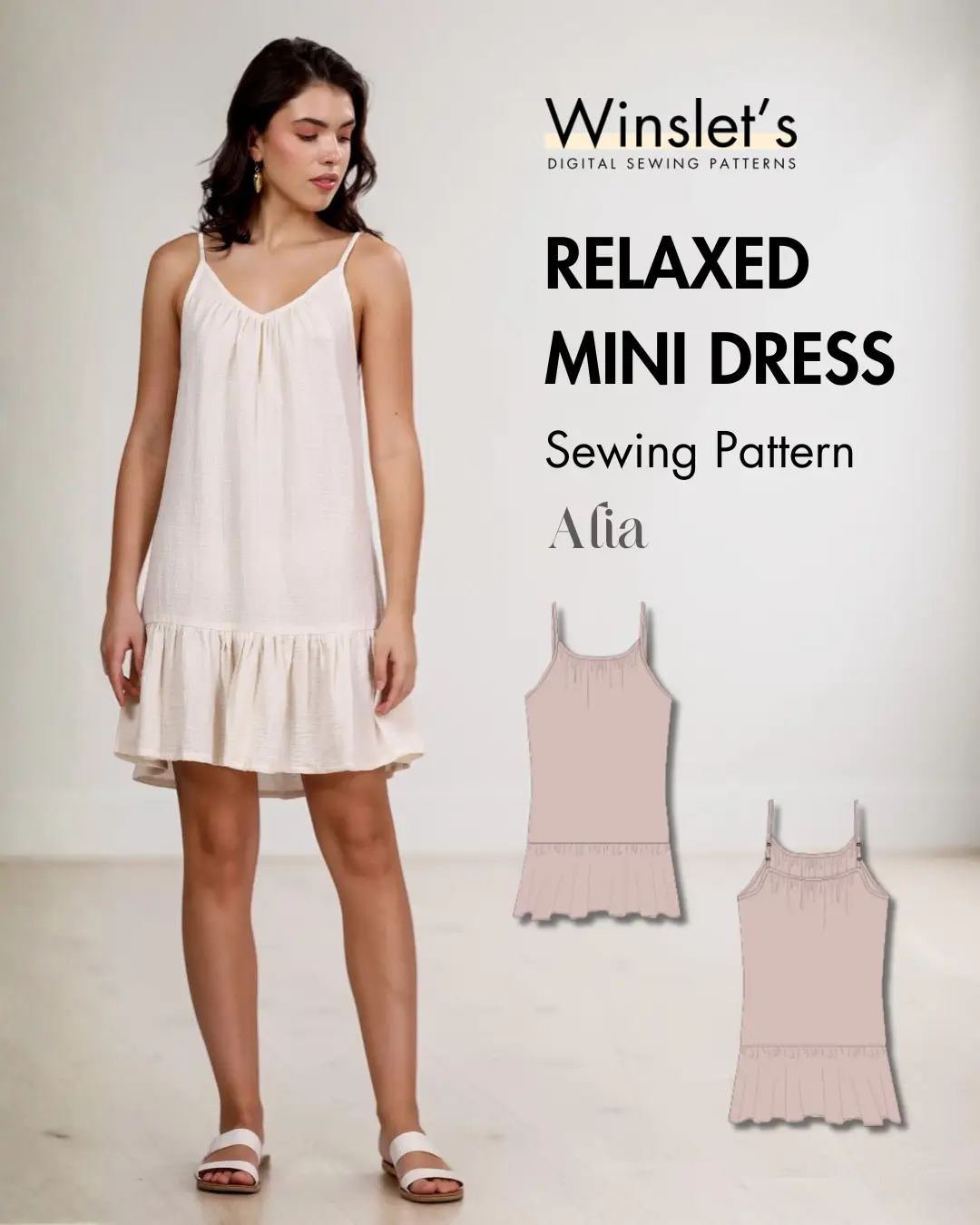 Relaxed Mini Dress Sewing Pattern 'Alia'