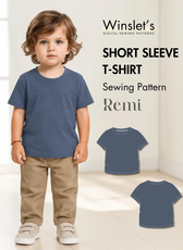 Kid's Short Sleeve T-shirt Sewing Pattern 'Remi'