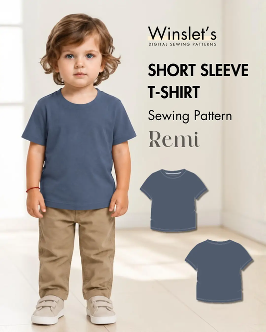 Kid's Short Sleeve T-shirt Sewing Pattern 'Remi'
