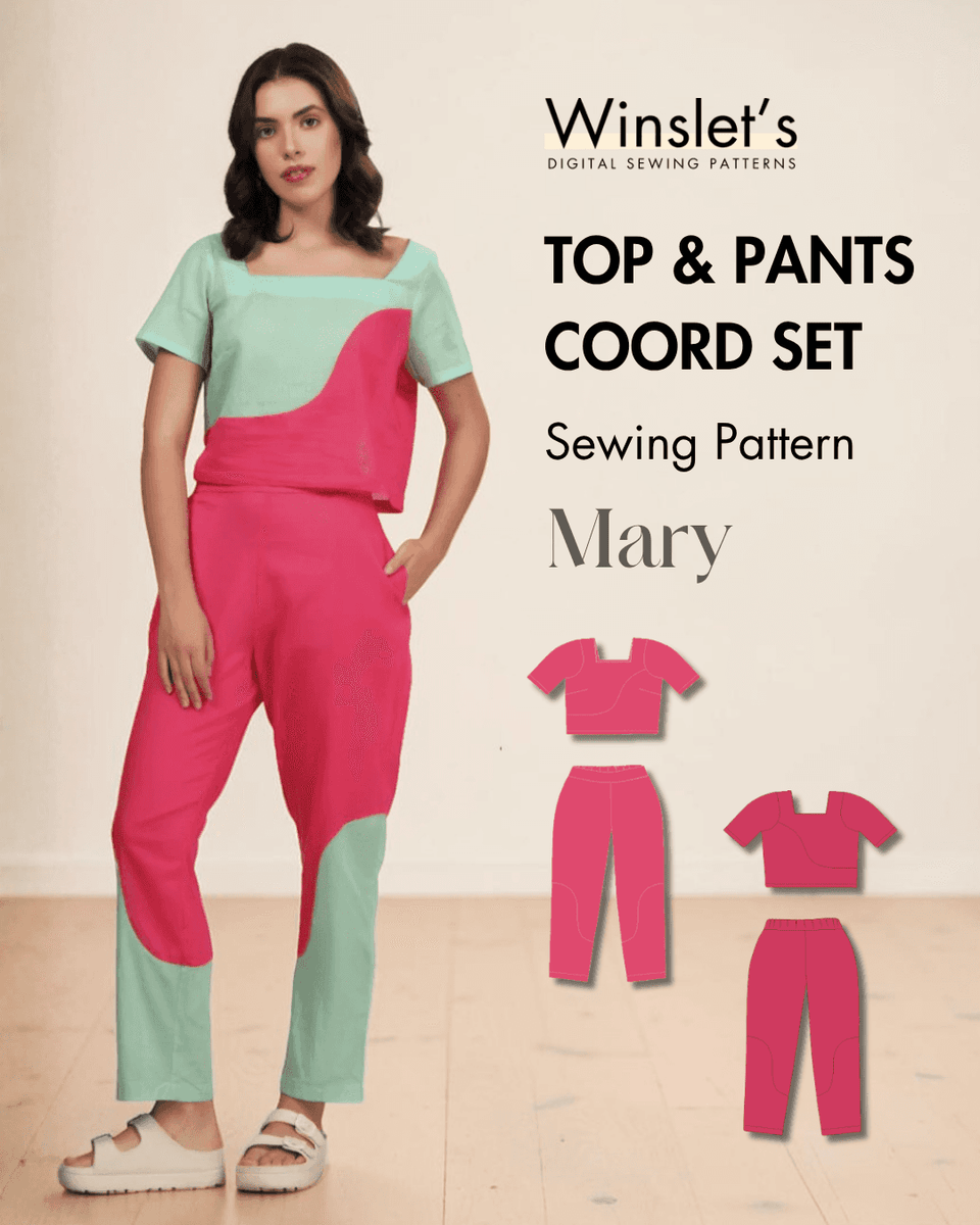 Top & Pants Coord Set Sewing Pattern 'Mary' | Women's Matching Set