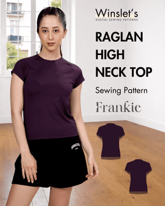 Raglan High Neck Top Sewing Pattern 'Frankie'