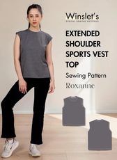 Extended Shoulder Sports Vest Top Sewing Pattern 'Roxanne'