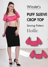 Puff Sleeve Crop Top Sewing Pattern 'Hollie'