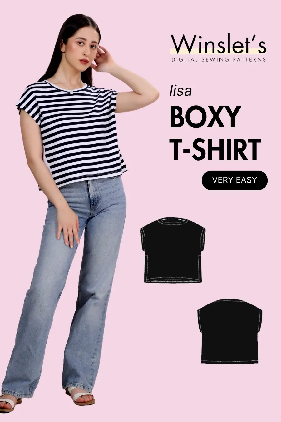 Boxy T-shirt Sewing Pattern 'Lisa' – Winslet's Sewing Patterns