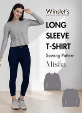 Long Sleeve T-shirt Women's PDF Top Sewing Pattern 'Misha'