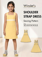 Kid's Shoulder Strap Dress Sewing Pattern 'Ramona'