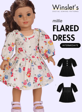 Dolls Flared Dress Sewing Pattern 'Millie'