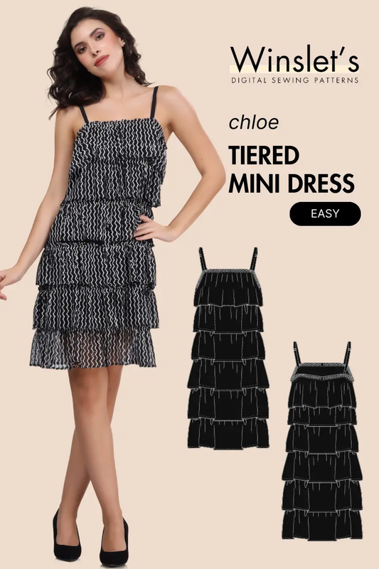 Tiered Mini Dress Sewing Pattern 'Chloe'