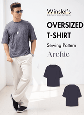 Men's oversized T-shirt sewing pattern 'Archie' PDF
