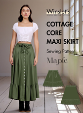 Cottagecore Maxi Skirt Sewing Pattern 'Maple'