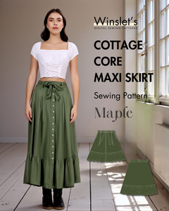 Cottagecore Maxi Skirt Sewing Pattern 'Maple'