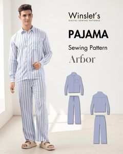 Men's Pajama Set Sewing Pattern 'Arbor'