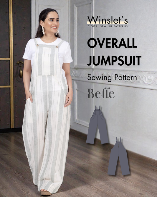 Overall Jumpsuit Sewing Pattern 'Belle'