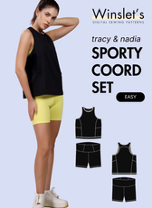 Sporty Coord Set Sewing Pattern - Tank Top & Biker Shorts