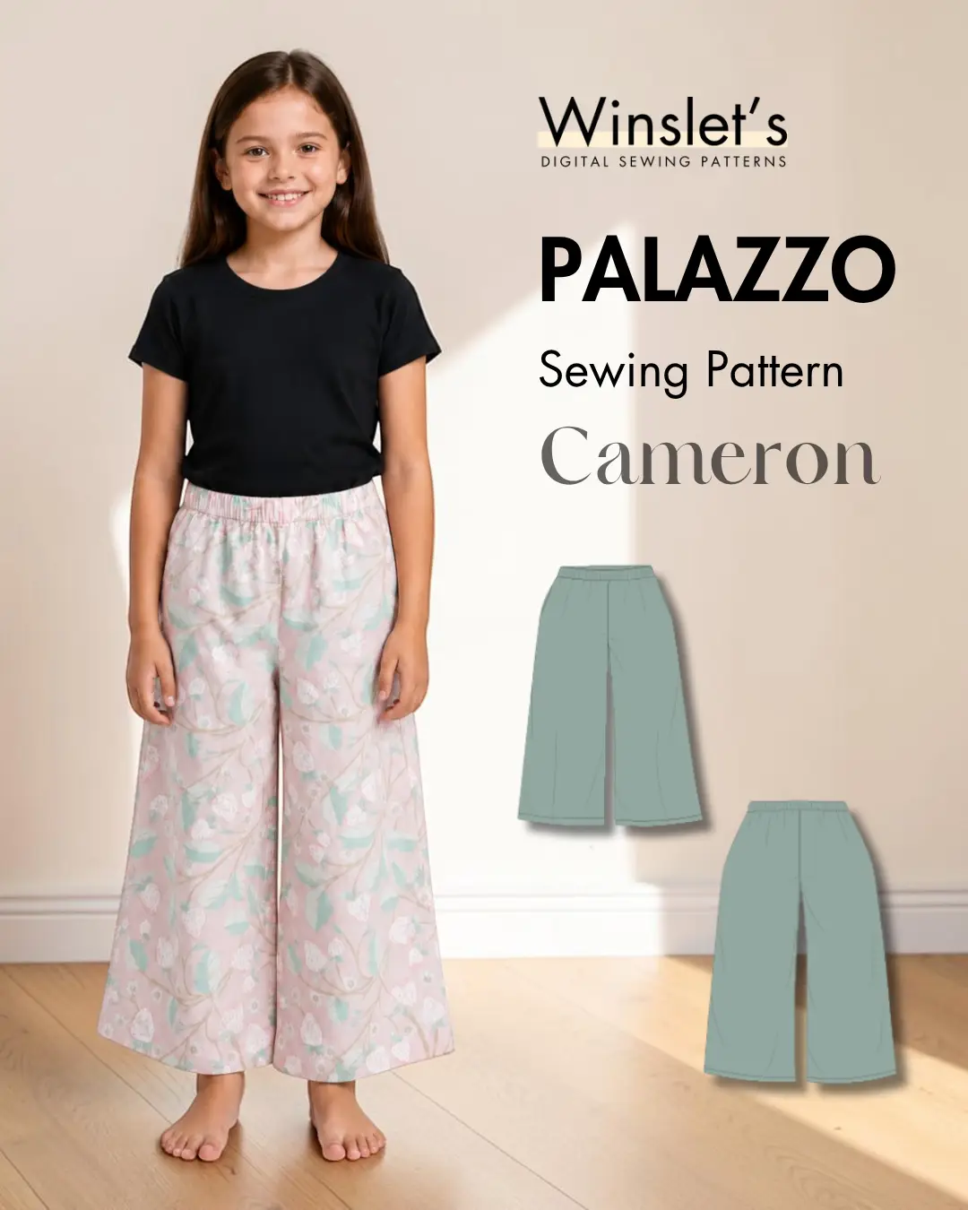 Kid's Palazzo Sewing Pattern 'Cameron'