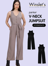 V-Neck Jumpsuit Sewing Pattern 'Parker'