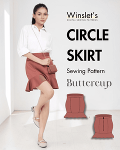 Circle Skirt Sewing Pattern 'Buttercup'