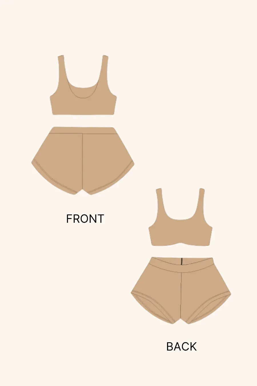 Sports Bikini Set Sewing Pattern 'Aruba'