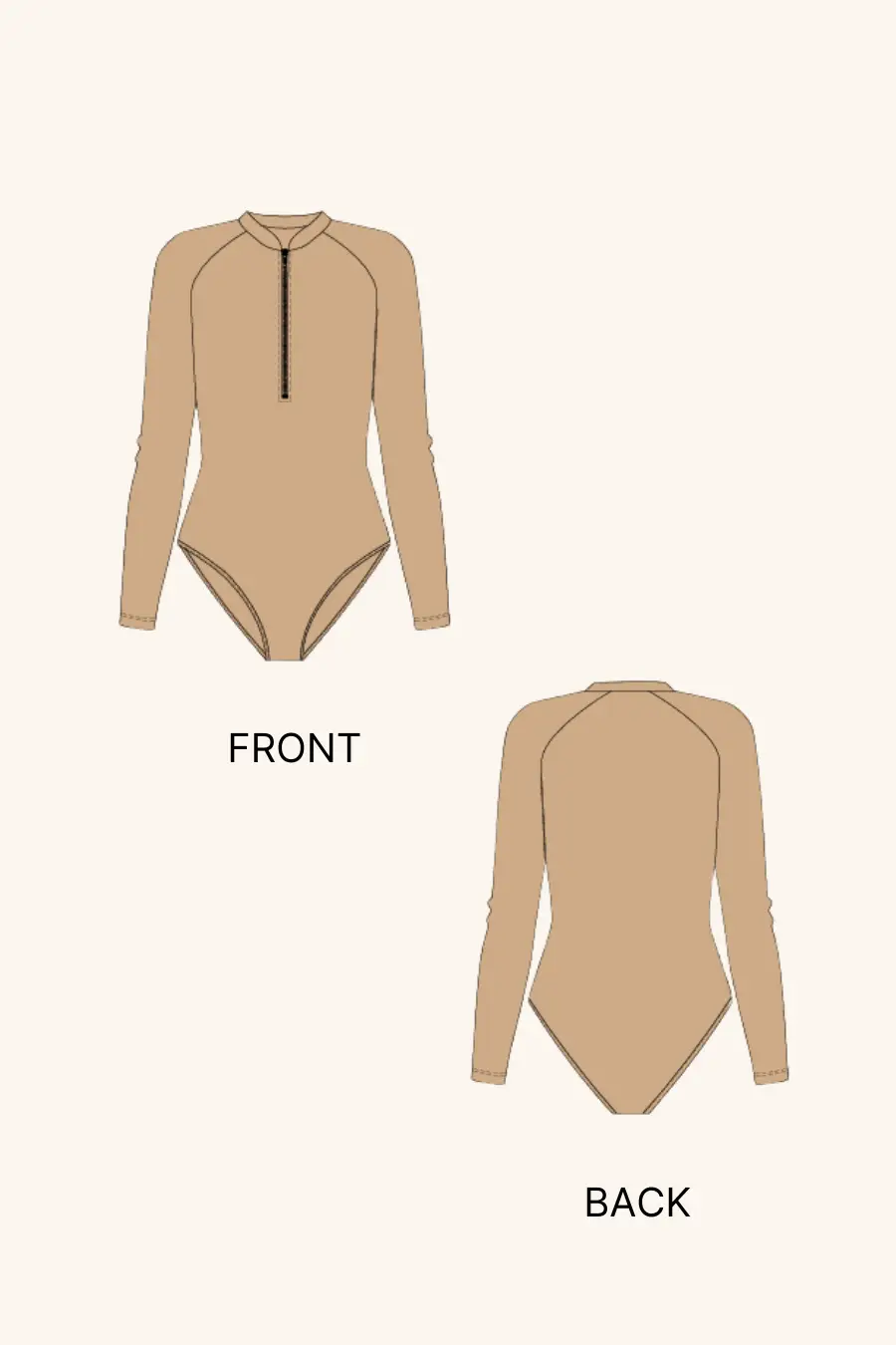 Long Sleeves Swimsuit Sewing Pattern 'Skye'