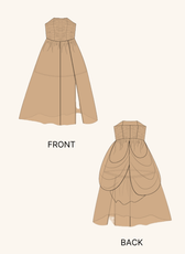Strapless Evening Dress Sewing Pattern 'Viola'