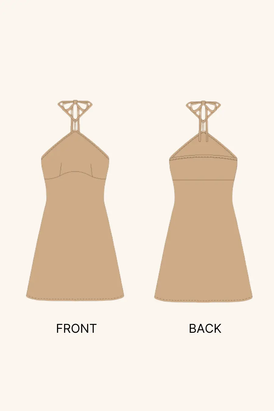 Halter Mini Dress Sewing Pattern | Women's PDF Party Wear Winslet's Sewing Patterns Halter Mini Dress Sewing Pattern | Women's PDF Party Wear Winslet's Sewing Patterns