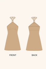 Halter Mini Dress Sewing Pattern 'Sasha'