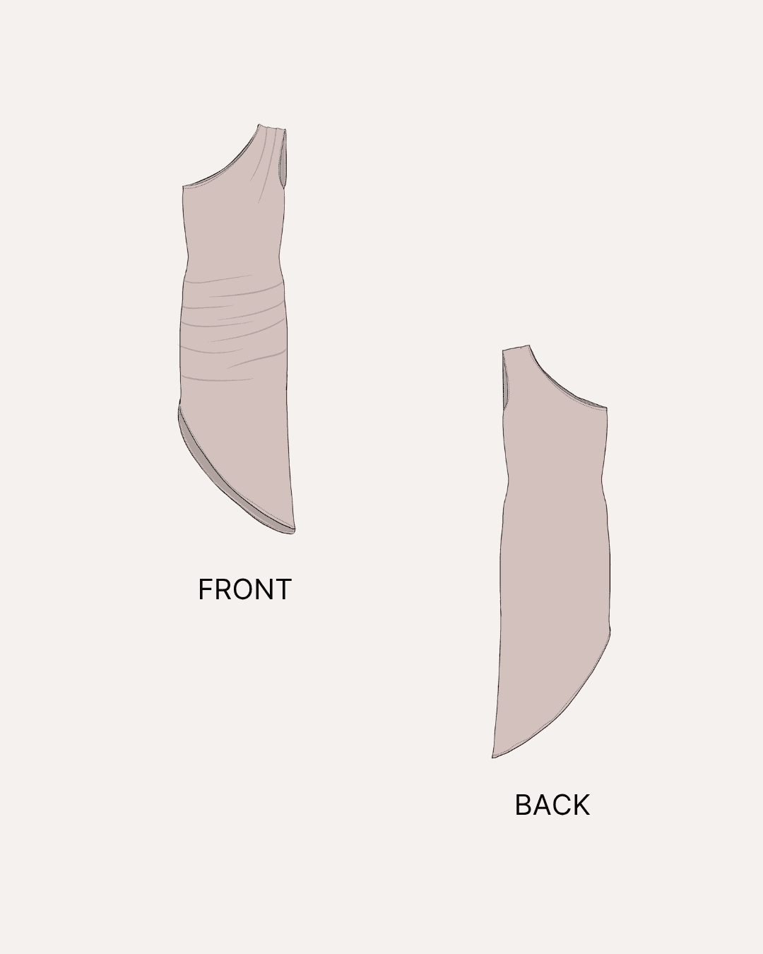 strapless open back dress One Shoulder Ruched Maxi Dress Sewing Pattern 'Sierra' – Winslet's Sewing  Patterns