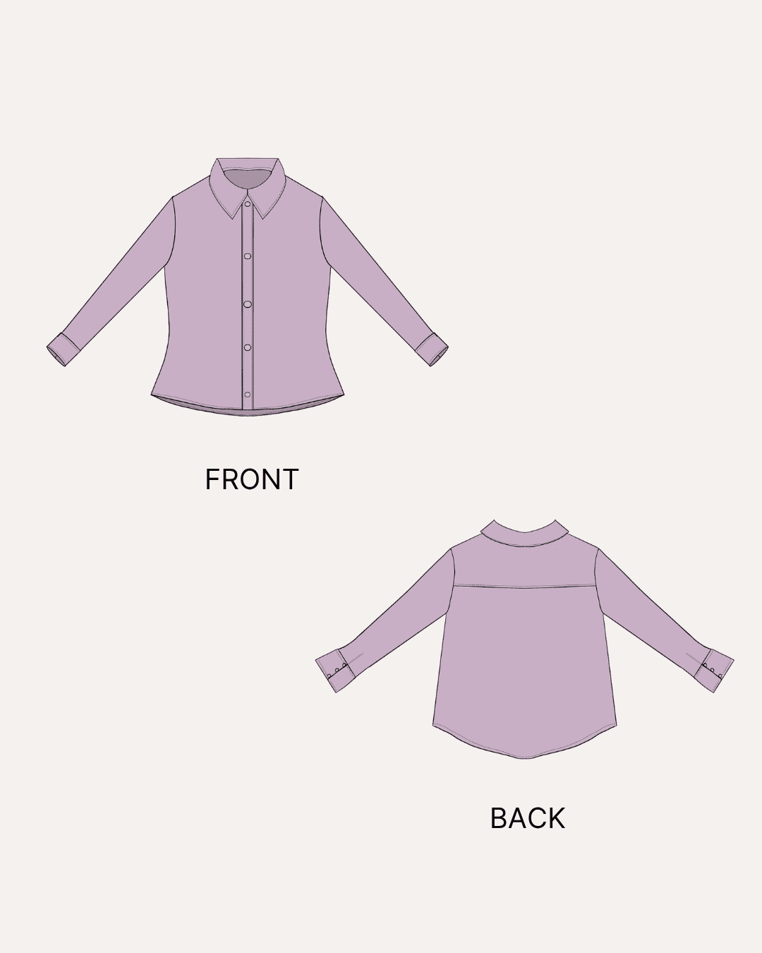 Collared Shirt Women's Button Down Top PDF Sewing Pattern 'Aspen'
