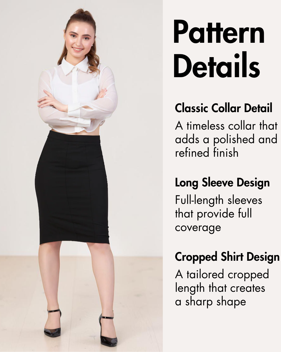 Crop Shirt Sewing Pattern 'Ash'