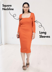 Bodycon Midi Dress Sewing Pattern 'Finch'