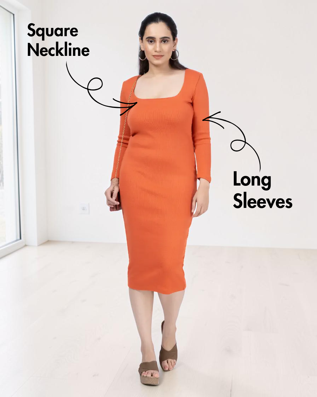 Bodycon Midi Dress Sewing Pattern 'Finch'