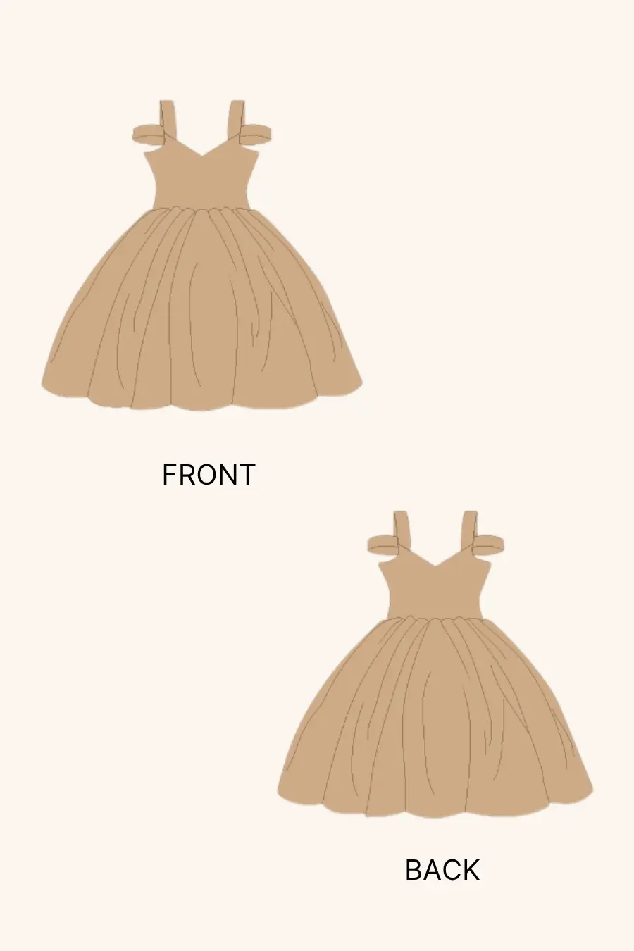Dolls Princess Gown Sewing Pattern 'Amora'