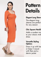 Bodycon Midi Dress Sewing Pattern 'Finch'