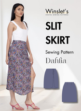 Slit Skirt Sewing Pattern 'Dahlia'
