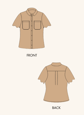 2D Sketch of short sleeve shirt