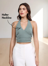 Halter Tie-back Crop Top Sewing Pattern 'Cassie'