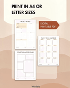 Digital sewing planner printable in A4 or letter size for project management