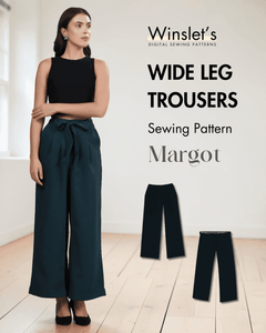 Wide Leg Trousers Sewing Pattern 'Margot'