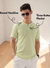Men's Short Sleeve Henley T-shirt Sewing Pattern 'Oliver'