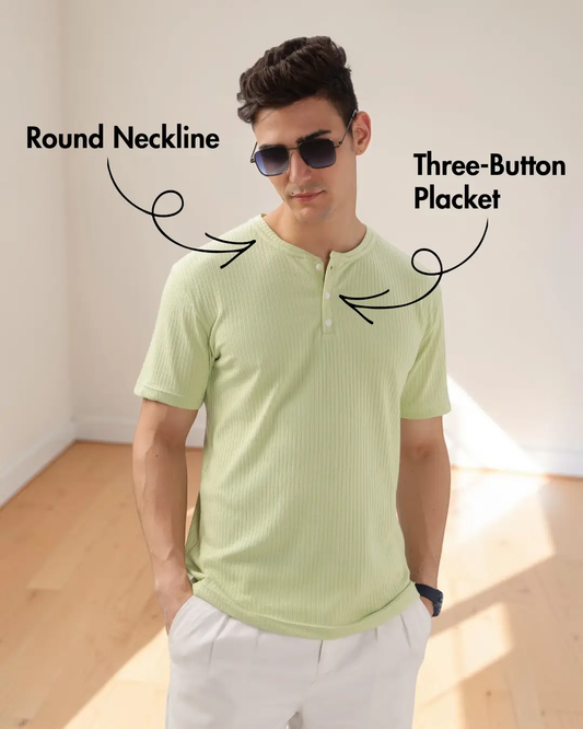 Men's Short Sleeve Henley T-shirt Sewing Pattern 'Oliver'