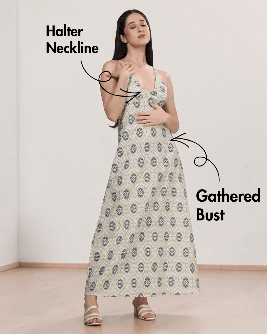 Halter Neck Maxi Dress Women's PDF Sewing Pattern | Halter Neck Maxi Dress Women's PDF Sewing Pattern |
