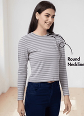 Long Sleeve T-shirt Women's PDF Top Sewing Pattern 'Misha' Front View