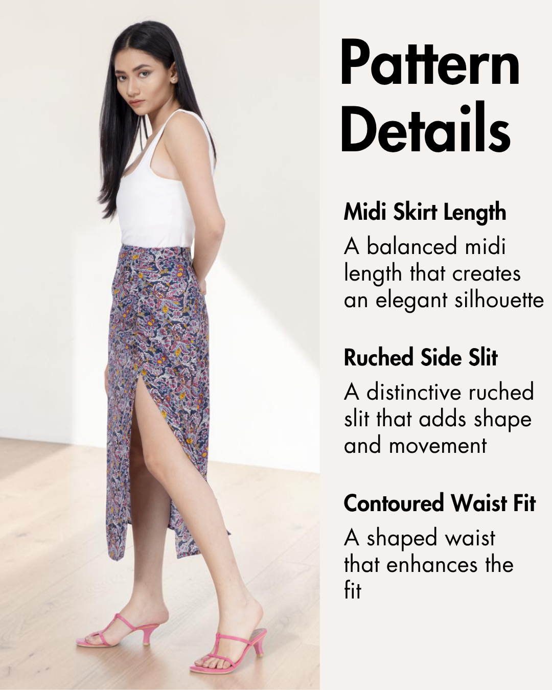 Slit Skirt Sewing Pattern 'Dahlia'