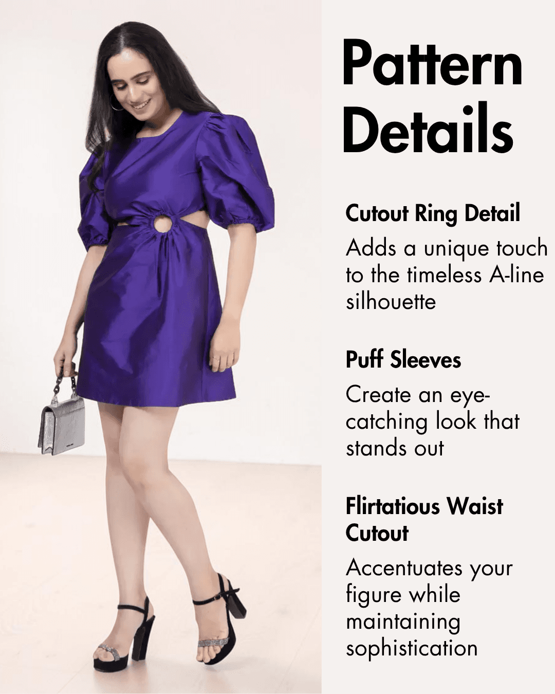 Puff Sleeve Mini Dress Sewing Pattern 'Tori'