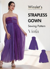 Strapless Gown Sewing Pattern 'Viola'