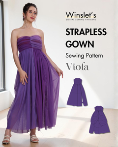 Strapless Gown Sewing Pattern 'Viola'