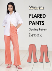Flared Pants Sewing Pattern 'Brook'