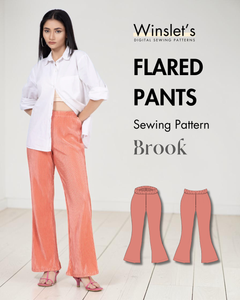 Flared Pants Sewing Pattern 'Brook'